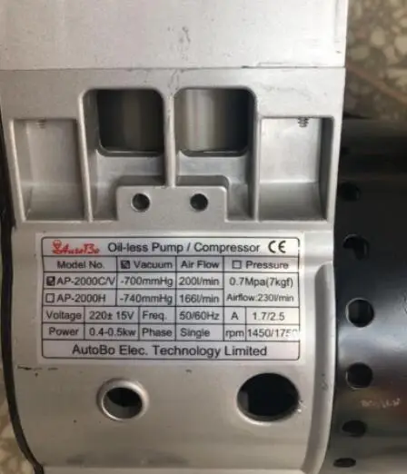 autobo oil less pump/compressor model no.ap 2000c/v ap 2000h ap 550c/v/h ap 1400v/c ap 1400h autobo elec.technology limited autobo oil less pump/compressor model no.ap 2000c/v ap 2000h ap 550c/v/h ap 1400v/c ap 1400h autobo elec.technology limited