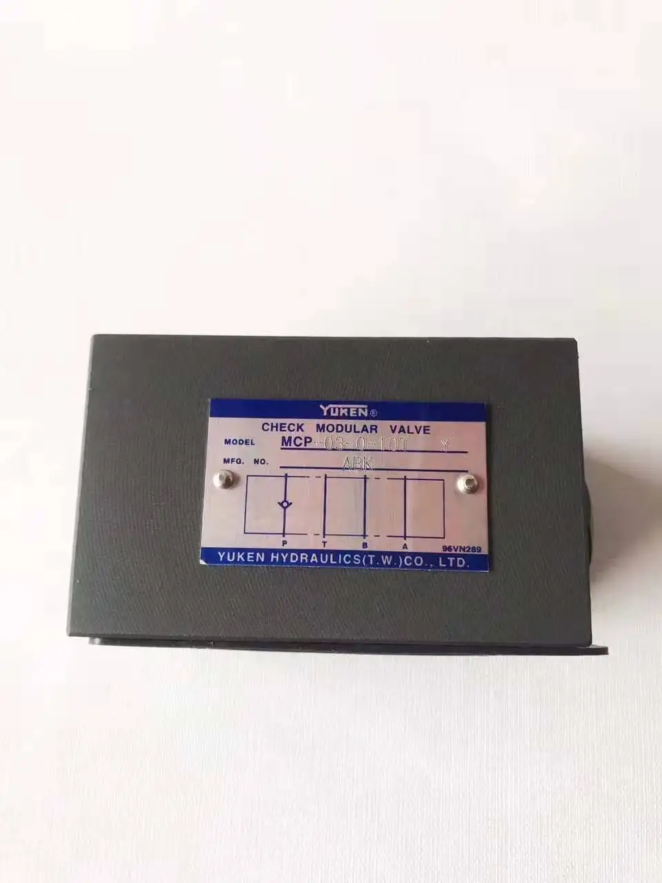 yuken hydraulic valve check modular valvemodel mcp 03 0 10t yabk yuken hydraulics(t w)co ltd yuken hydraulic valve check modular valvemodel mcp 03 0 10t yabk yuken hydraulics(t w)co ltd