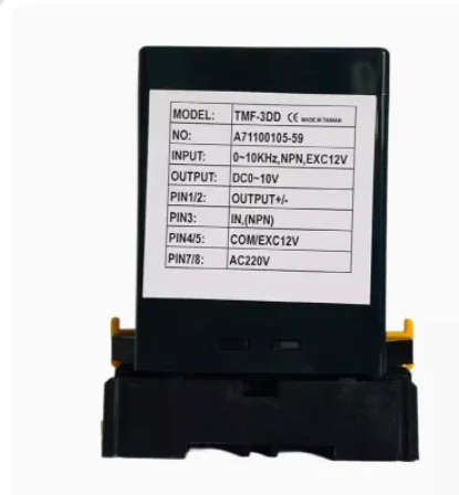 axe frequency converter model: tmf 3dd no:a71100105 59 input:0 10khz ,npn,exc12v output:dc0 10v ac220v axe frequency converter model: tmf 3dd no:a71100105 59 input:0 10khz ,npn,exc12v output:dc0 10v ac220v